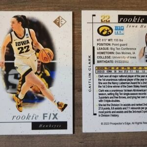 Caitlin Clark 2023 Prospectors Edge Iowa Hawkeyes Guard Rookie Card.